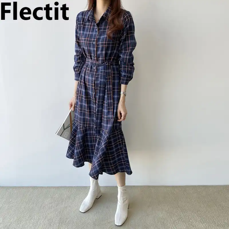 women's midi shirt dress