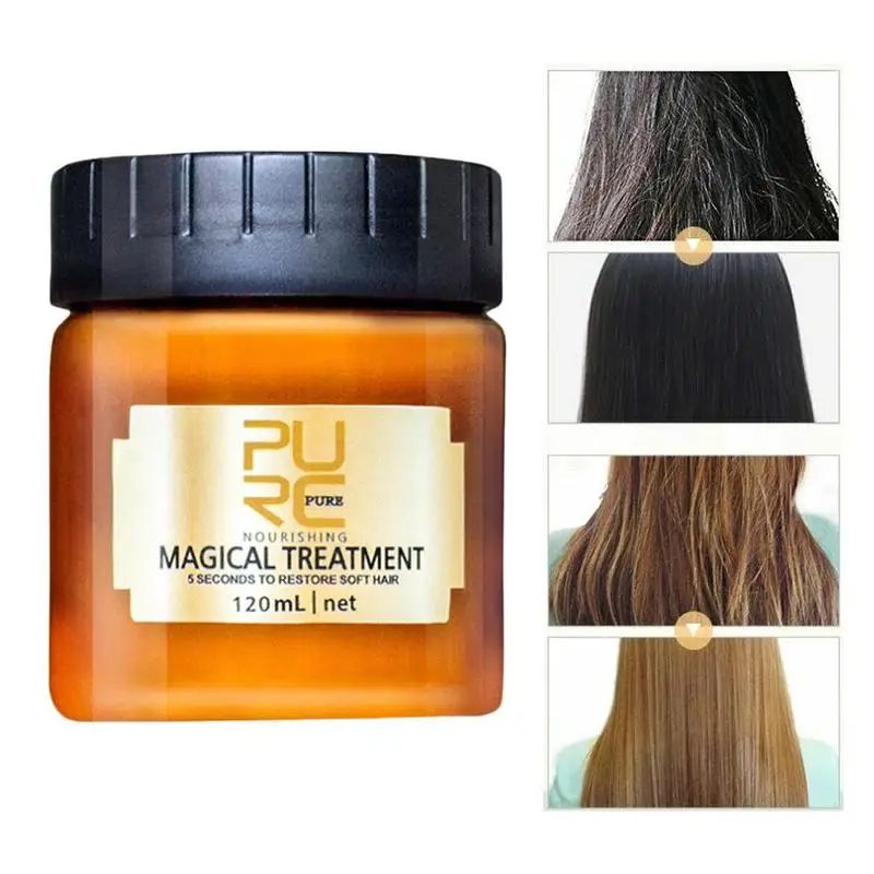 

Magical Treatment Hair Mask 120ml Nutrition Infusing Deep Repairs Hair Damage 5 Second to Restore Soft Hair Scalp Soothing Cream