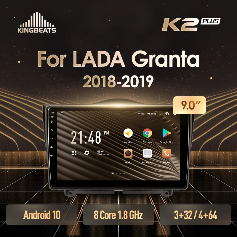KingBeats штатное головное устройство For LADA Granta Cross 2018 - 2019 GPS Android 10 автомагнитола на