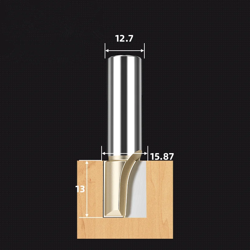 1PC-CNC твердосплавный деревообрабатывающий гравировальный станок, фрезерный станок по дереву, чистящий нижний нож, Долбление и сверление - Длина режущей кромки: No.12 12.7x15.87