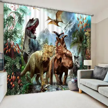 

Animal Curtains 3D Curtain Printing Blockout Polyester Chinese Sun Photo Drapes Fabric for Room Bedroom Window