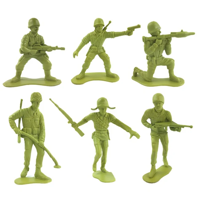 6Pcs Mini Simulation Military Army Soldiers Action Figures Model Kids Toy Gift 3