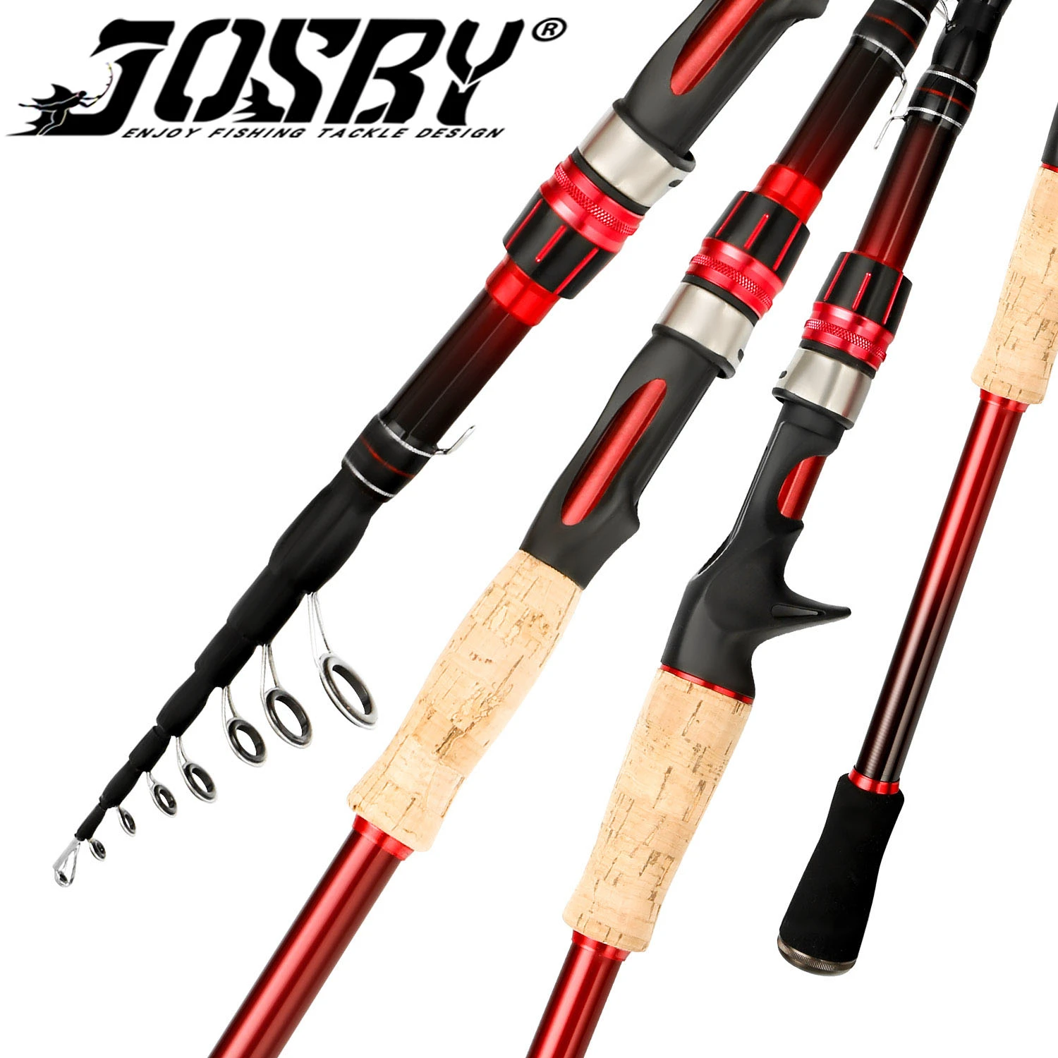 Bakawa Baitcasting Rod Carbon Fiber 2.1m 2.4m 2.7m 3.0m M Power Lure