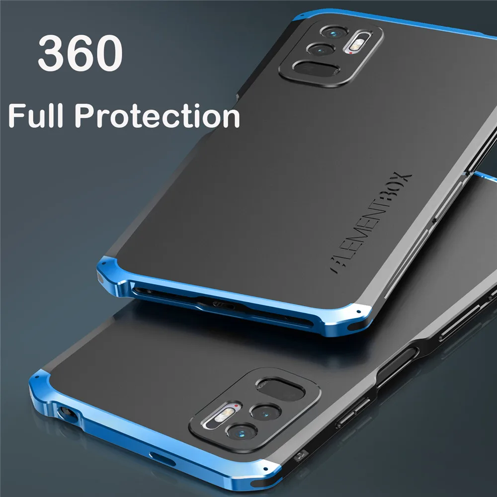 Противоударный металлический армированный чехол для Xiaomi Redmi Note 8 Pro 9T матовый из