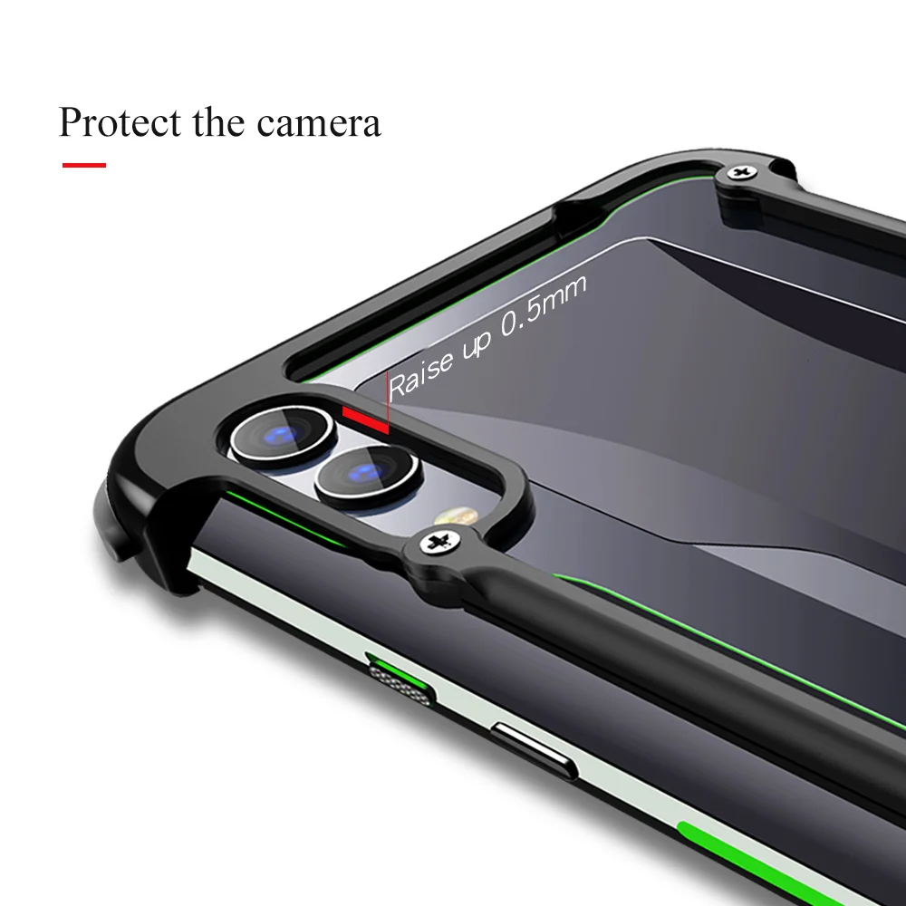 OATSBASF Airbag Metal Case For Xiaomi Black shark 2 2pro Personality Metal Bumper Cover Case For Xiaomi Black shark helo Case OATSBASF Airbag Metal Case For Xiaomi Black shark 2 2pro Personality Metal Bumper Cover Case For Xiaomi Black shark helo Case