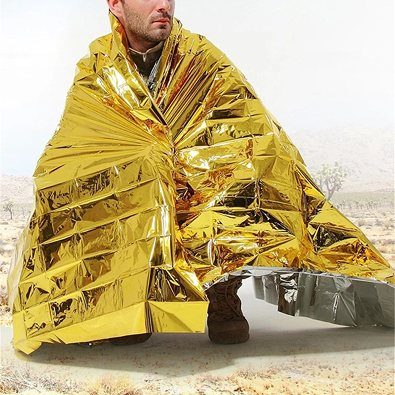Водонепроницаемый аварийный коврик спасательное одеяло фольгированное тепловое пространство первой помощи светоотражающее занавес одеяло s для кемпинга на открытом воздухе