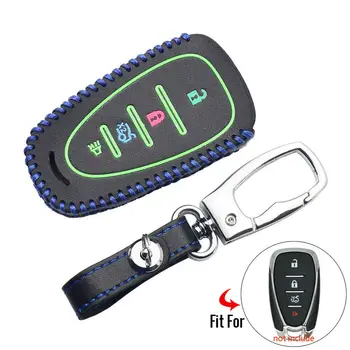 

For Chevrolet Cruze Malibu 2016 XL Camaro PU Leather 4 Buttons Keyless Remote Fob Cover Case