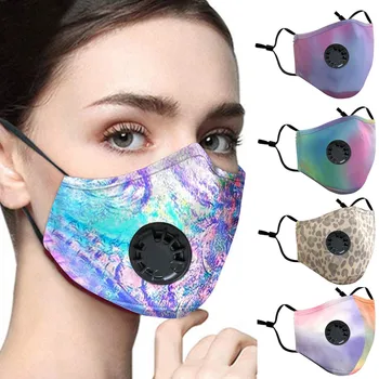 

PM2.5 Print Anti-dust Reusable Mouth Face Masks Mouth Cover Carbon Filter Valve Carbon Filter Black Fabric Face Mask