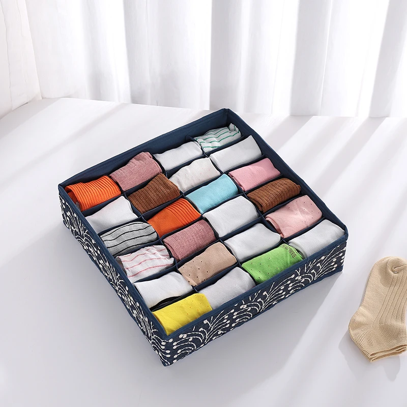Dormitory Closet Organizer For Socks Home Separated Organizers Underwear Box Bra Foldable Drawer Storage 24 Grids | Дом и сад