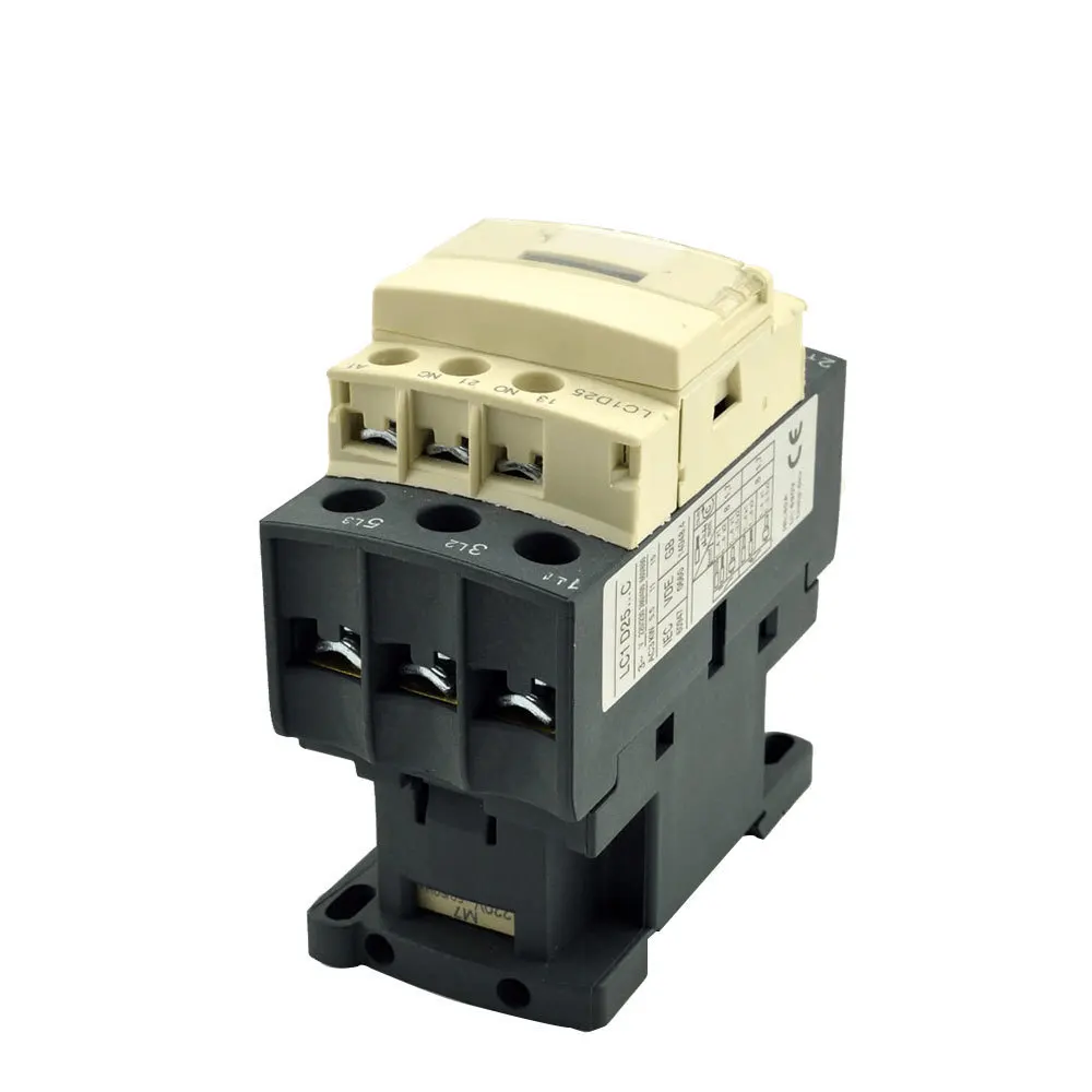 LC1D серии 110v 220v 380v AC Контактор 9A/25A/40A/80A 3 P+ NO+ NC 3 фазы 3 полюса крепление контактор промышленный электрический контактор