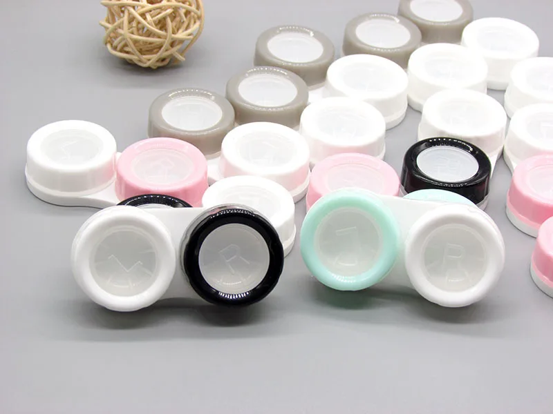 Mini Contact Lens Cases Girl Cute Fruit Pattern New Easy Carry With Mirror Kit Travel Convenient Container For Travel Kit
