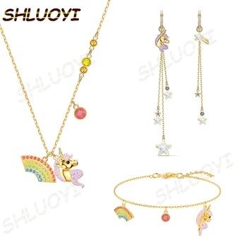 

SHLUOYI High quality SWA. Exquisite and lovely seahorse shape female Jewelry Charm Pendant Necklace Fashion Jewelry