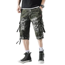 Брендовые летние камуфляжные шорты мужские армейские Шорты Cargo мужские s Camo свободные шорты Homme хип-хоп шорты мужские бермуды 42