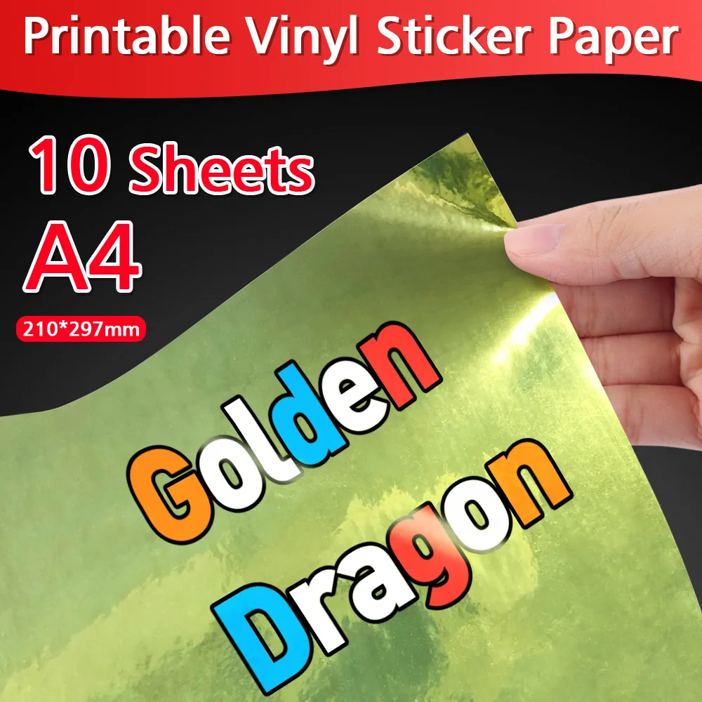 Lot de 25 feuilles de papier autocollant en vinyle transparent imprimable  format A4 (21 x 29,7 cm) étanche pour imprimante à jet d - Cdiscount  Informatique