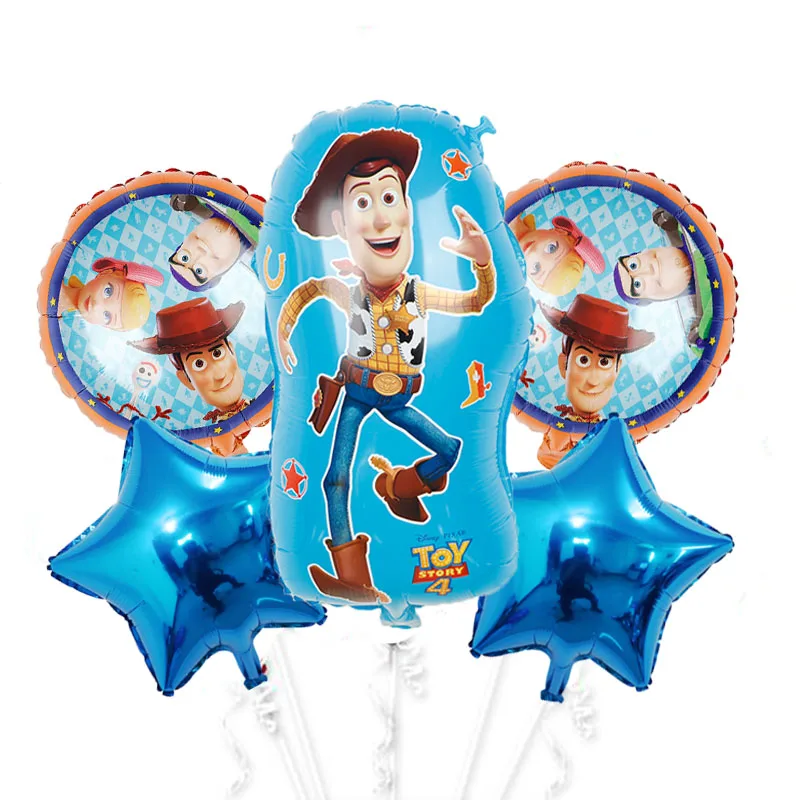 1set -6pcs Игрушка история Базз светильник год фольга шары мультфильм фольга гелий Глобус История игрушек с днем рождения вечерние украшения детские подарки шар - Цвет: 1set -6pcs