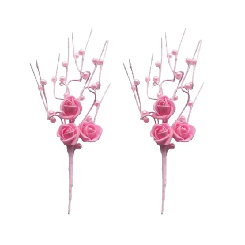 

2pcs Cake Toppers Romantic Toppers Picks Decoration for Food Cake