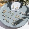 S925 aguja diseño coreano pendientes de Metal geométrico Irregular círculo lágrima perla simulada pendientes para las mujeres regalo ► Foto 2/6