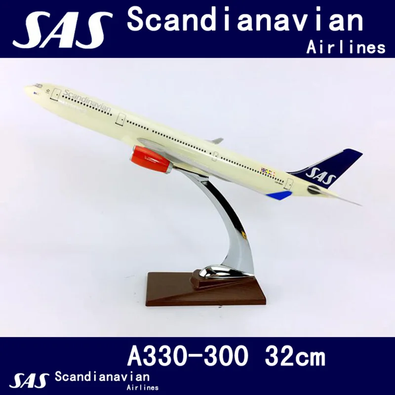 32 см SAS Airbus A330-300 модель сплав самолет скандианавский авиалиний игрушки самолеты W база литья под давлением Пластиковые Самолет подарки для детей