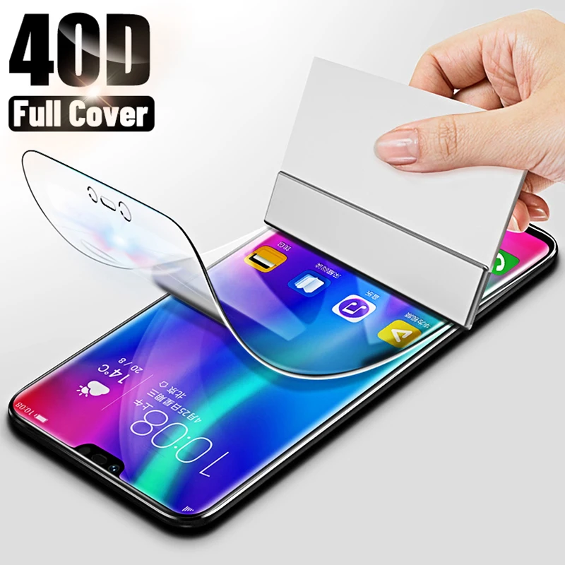 Мягкая Гидрогелевая пленка 40d с полным покрытием для Huawei P20 Pro P30 Lite Защита экрана Y6