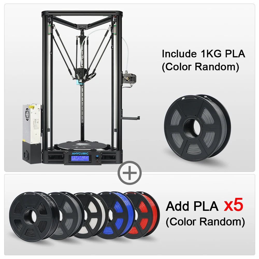 Kossel Add 5KG ANYCUBIC Kossel 3d Принтер шкив линейный плюс половина собранного большого размера 3D печати модуль автоматического выравнивания дешевые impresora 3d - Цвет: Kossel Add 5KG