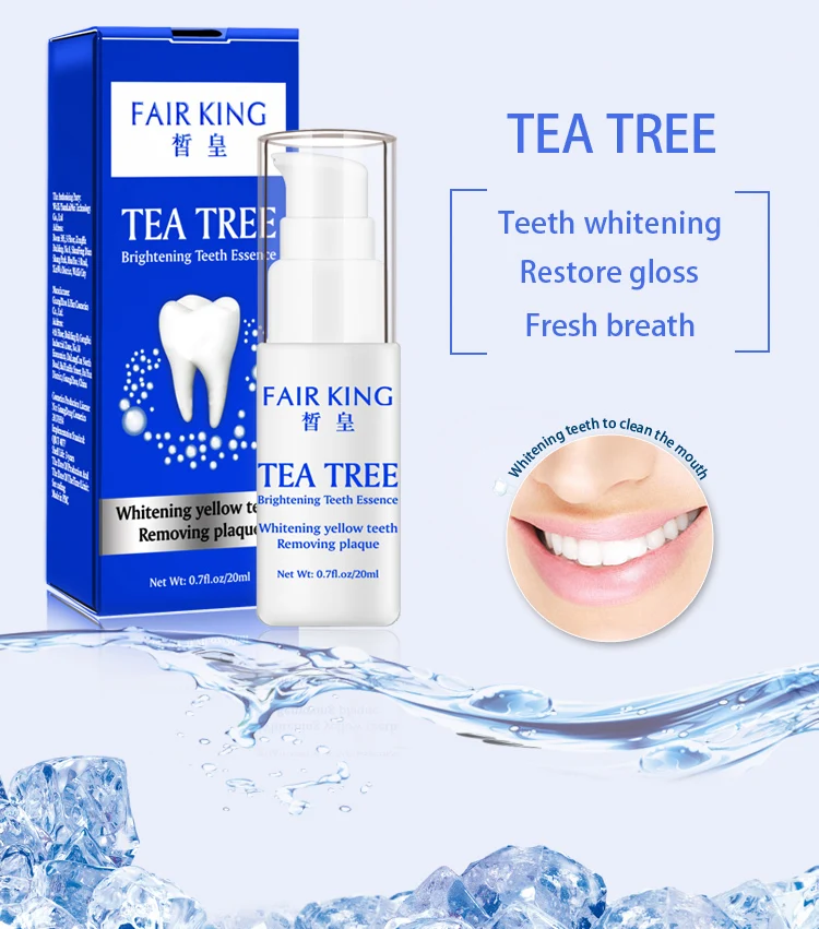 Tea Tree отбеливание зубов пудра с эссенцией гигиена полости рта Чистящая сыворотка удаляет зубной налет пятна Отбеливание Зубов Стоматологический Инструмент зубная паста