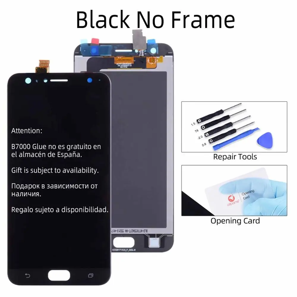 Дисплей для ASUS Zenfone 4 Selfie ZD553KL LCD в сборе с тачскрином 5.5'' черный - Цвет: Black No Frame