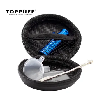 

TOPPUFF Snuff Set Glass Snuff Sniffer Snorter Dispenser + Glass Mat Pad + Plastic Funnel + Metal Snuff Spoon Smoke Accessories