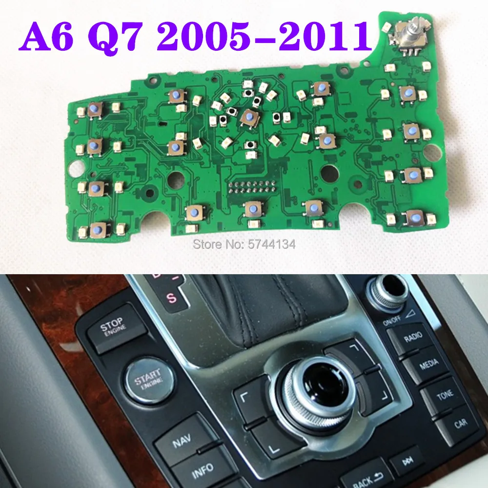 4L0919609 4L0919611 для AUDI Q7 A6C6 панель аудио кнопки мультимедийная печатная плата радио