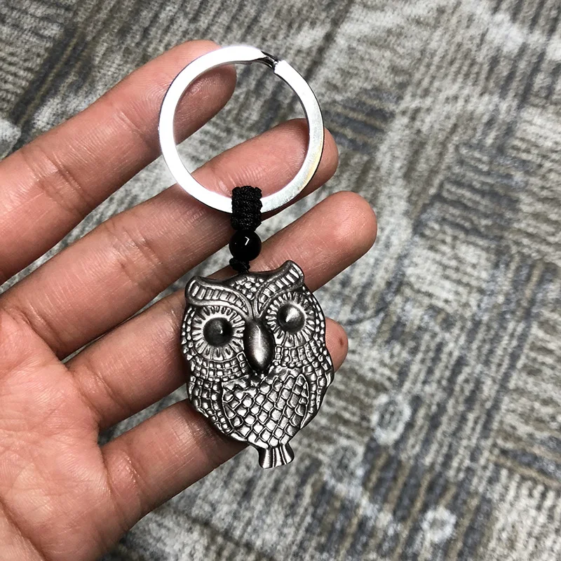 

Key Chain Keyring Owl Animal Bird Shape Personalized Silver Plated Metal Blank For Women Men Hot Fashion Jewelry Bag Accessories