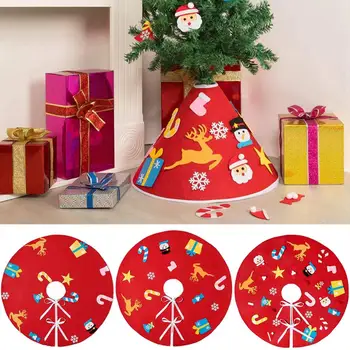 

1PC 90cm Christmas Decor For Home Tree Skirt Durable Practical Creative Tree Decor Christmas Tree Decoration For Ball Party Prom