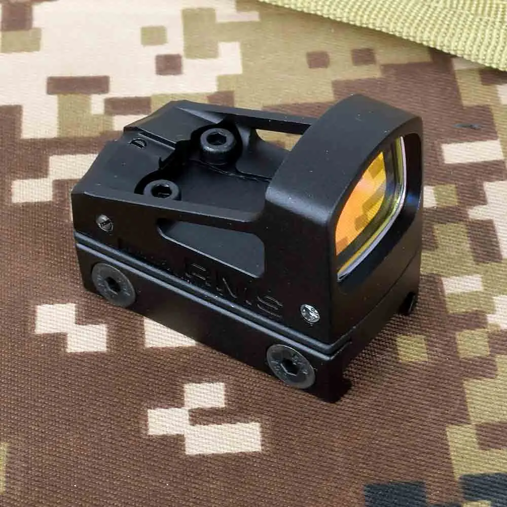 

Tactical RMS Reflex Micro Red Dot Sight Scope With Ventilated Mounting and Spacers For Airsoft Glock Pistol