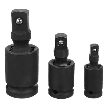 

3pcs/set Drive Universal Joint Swivel Adapter Air Impact Wobble Socket Hand Tools 1/2" 3/8" 1/4''