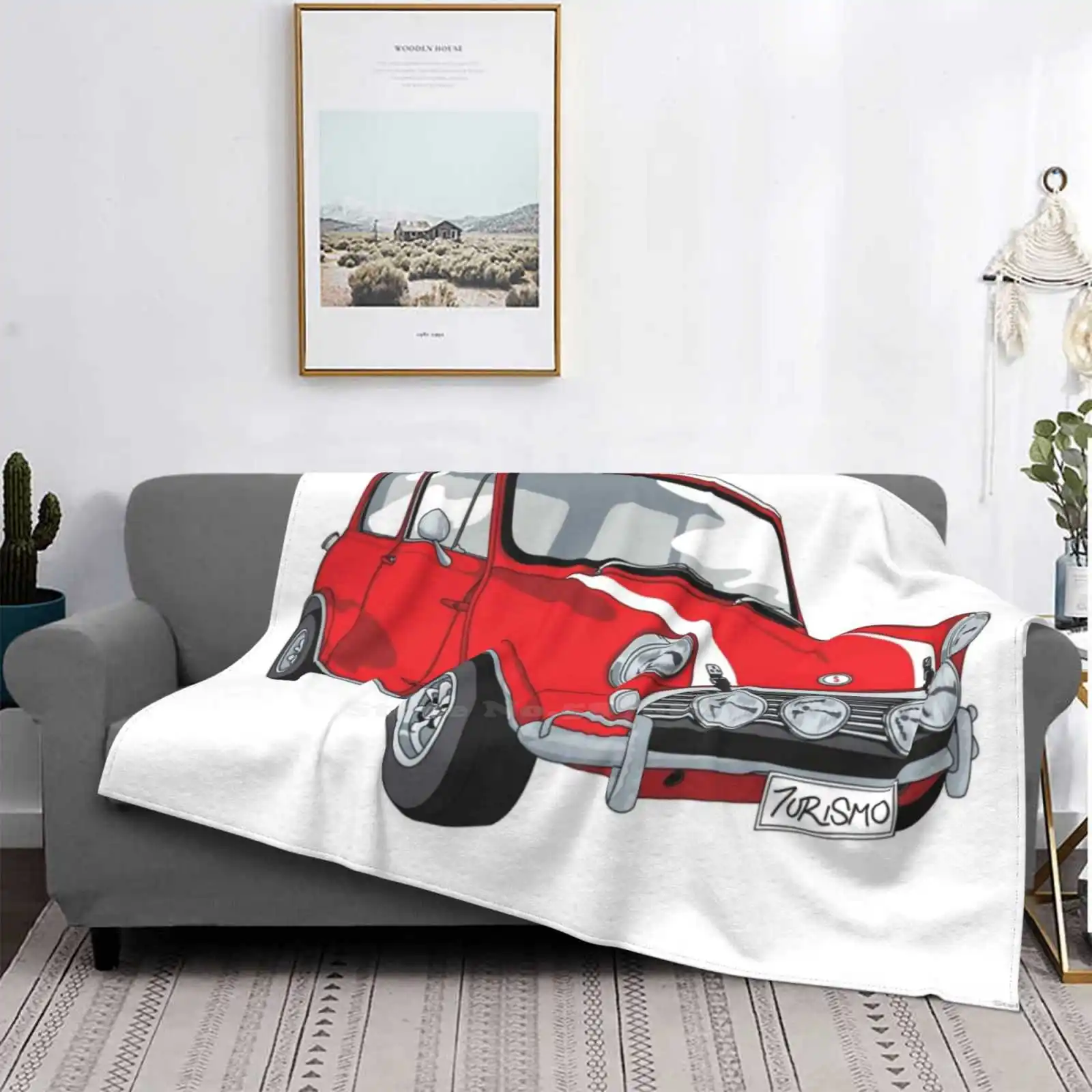 

Morris Mini Cooper S Best Selling Room Household Flannel Blanket Mini Morris Cooper Red Old Classic Vintage Retro Micro Turismo