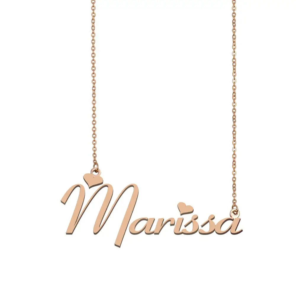

Marissa Name Necklace Custom Nameplate Pendant for Women Girls Best Friends Birthday Wedding Christmas Mother Days Gift
