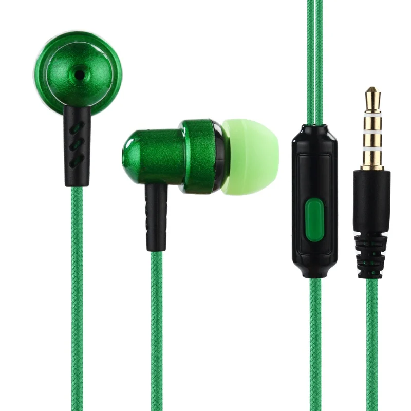 K2 Nylon Braided Headset Wired Earphone With Microphone Portable Audio And Video Device