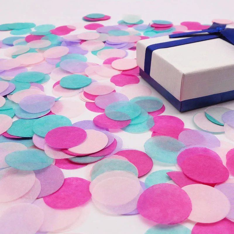 

2.5cm 10g/bag Tissue Paper Confetti Mini Round Confetti Dots Mix Color Wedding Sprinkles Birthday Party Decoration For Balloon