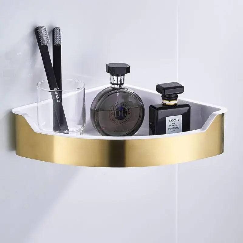 Держатель для зубных щеток металлический матовый золотой набор аксессуаров для ванной комнаты двойной держатель для полотенец Настенный Держатель рулона туалетной бумаги, крючок для халата - Цвет: N