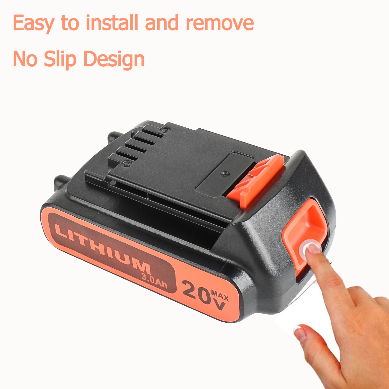 Rechargeable 18V/20V 3000mAh Li-ion Rechargeable Battery Replacement For  BLACK & DECKER LB20 LBX20 LBXR20 Power Tools Battery