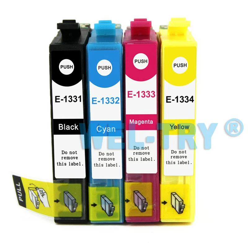 Чернильный картридж T1331 T1332 T1333 T1334 для Epson T12 T22 T25 TX120 TX123 TX125 TX129 TX235 TX420W TX430W N11 NX125 NX130