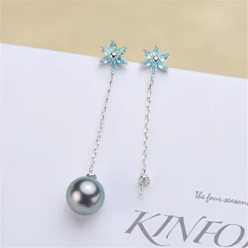 

NEW ARRIVAL 925 Sterling Silver Earrings Mountings Findings Settings Jewelry Parts Fittings Accessories for Pearls Beads Stones