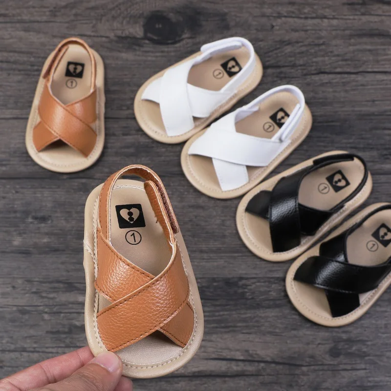 Summer Baby Sandals Shoes for Boys Newborn Dot Bow Princess Baby Girl Shoes Cotton Sandals