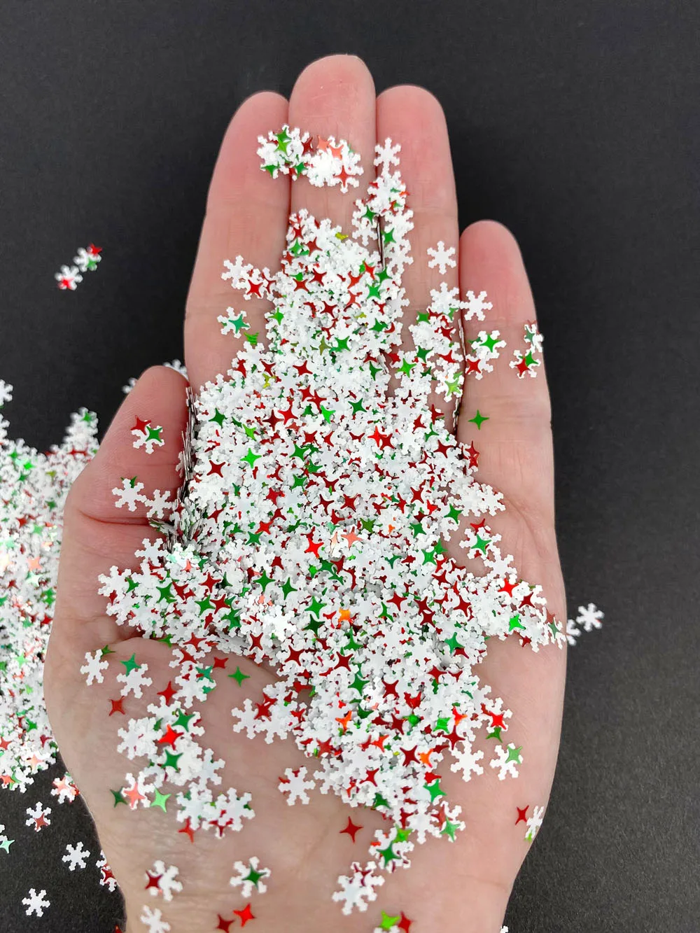 Christmas tree Snowflake Circle sequins Green Hologram Chunky glitter for  Resin Epoxy crafts