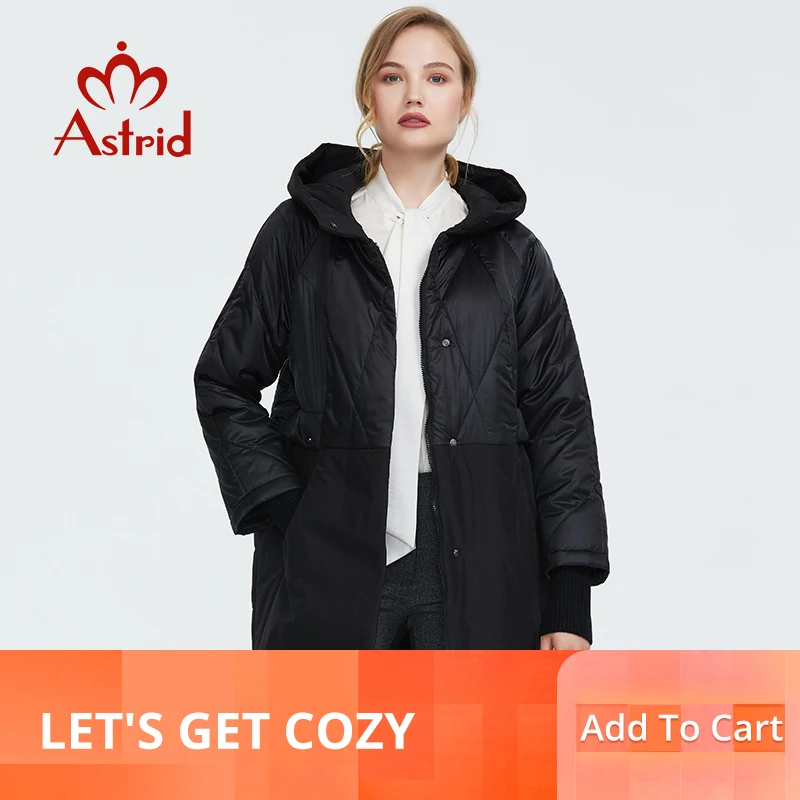 

Astrid 2019 Autumn new arrival women stitching fashion jacket outerwear high quality new fashion autumn coat women AM-9203