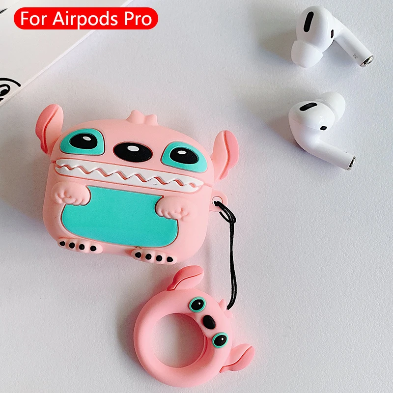 1040 Милые Мультяшные беспроводные bluetooth-наушники airpods pro Чехол защитный чехол для Apple Airpods Pro гарнитура силиконовый мягкий чехол - Цвет: 1040