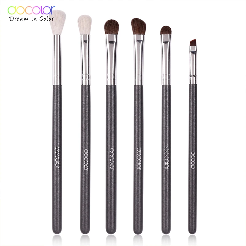 

Docolor Makeup Brushes 6pcs Professional Makeup Brushes Set Eye Shadow Blending Eyeliner Eyelash Eyebrow Brush For Makeup Tool