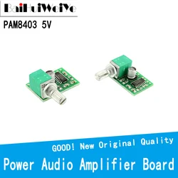 Panneau d'amplificateur numérique de puissance Audio 5V, 2 canaux 3W, contrôle de Volume USB avec potentiomètre de commutation, 2 pièces, PAM8403 