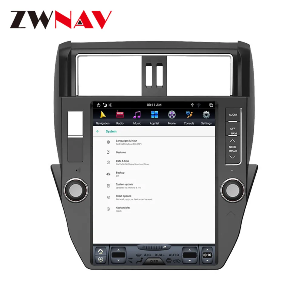 Android 9 64+ 4G Tesla с DSP Carplay автомобильный мультимедийный плеер стерео для TOYOTA LAND CRUISER prado 2010-2013 gps навигация