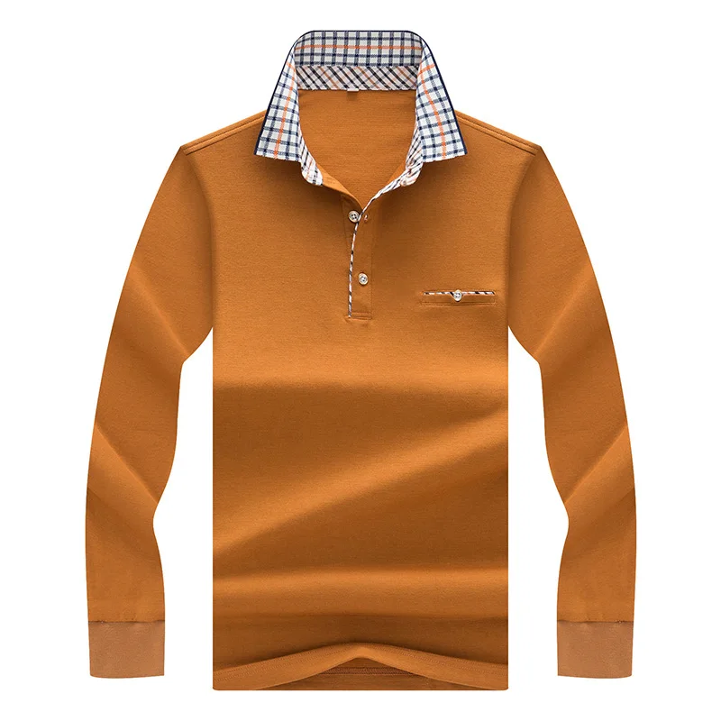 03 Spring and Autumn Men's Long Sleeve Polo Shirt Gentleman Casual Comfort Men's Four Color Long Sleeve Shirt - Цвет: 03
