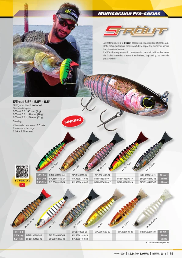 Biwaa S'TROUT 5," 135mm29g мягкая плавающая приманка shad Мягкая приманка Спиннер бигбейт подходит для форели окуня щуки Мускусная морская приманка