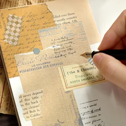 Bloc Notes autocollants Vintage marron, étiquette autocollante Kawaii pour journal intime 803, Scrapbooking, Diy bricolage, 50 feuilles/paquet 